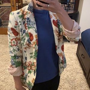 Zara XS floral blazer